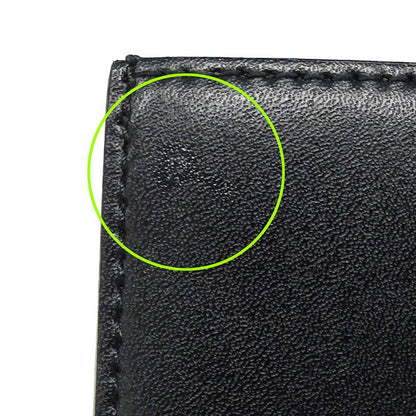 Fendi Card Case Women Men Brand Leather Black Card Holder Business None Simple