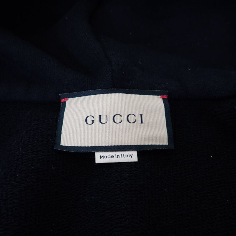 Gucci GG Brushed Hooded Jacket XS 769546_xjf2x_1000 Hoodie Cotton Black Men's