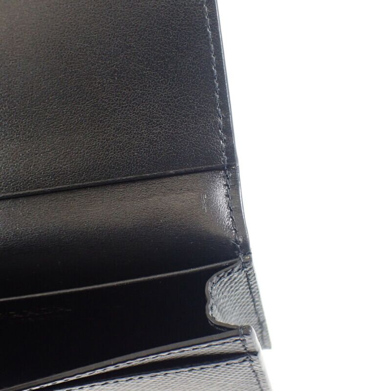 Prada Saffiano 1mc122_qwa_f0002 Card Case Leather Black Gold Hardware Ladies