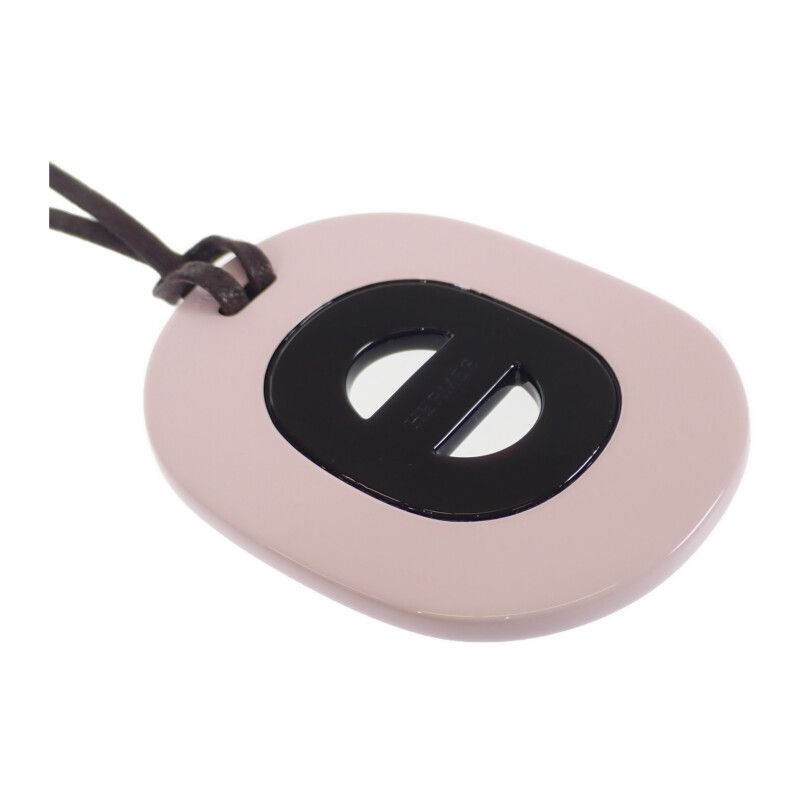 Hermes Fidelio Villages GM Large Necklace Buffalo Horn Lacquerwood Pink Women's