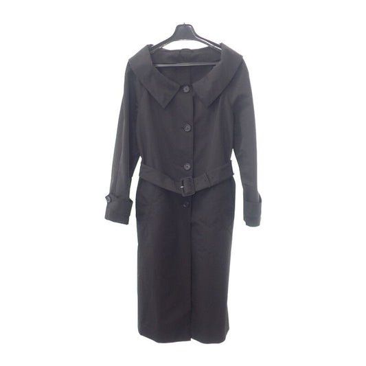 Prada Long Coat 44 291367_s181_043 Trench Coat Cotton Polyester Black Men Women