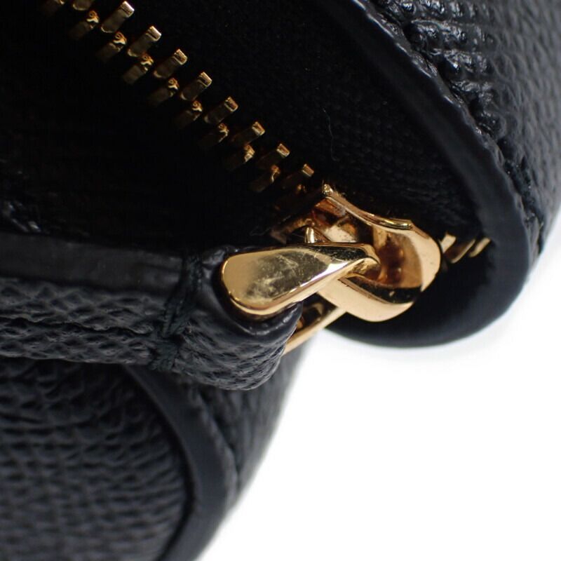 Christian DIOR Caro Double Pouch S7431ubae Shoulder Bag Leather Black Ladies [S