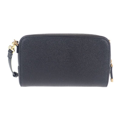 Christian DIOR Caro Double Pouch S7431ubae Shoulder Bag Leather Black Ladies [S