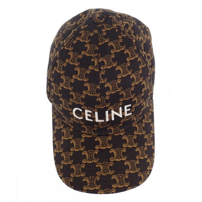 Celine Triomphe Monogram Baseball 2aua1731o Cap Cotton Brown S Ladies [ranked A