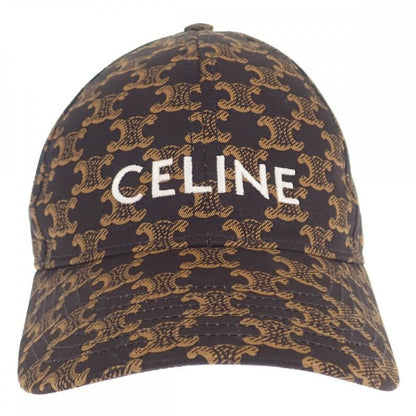 Celine Triomphe Monogram Baseball 2aua1731o Cap Cotton Brown S Ladies [ranked A