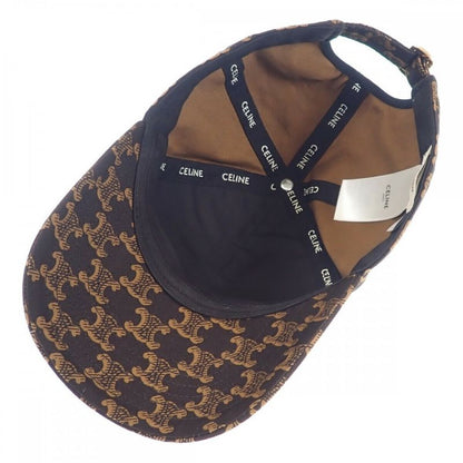 Celine Triomphe Monogram Baseball 2aua1731o Cap Cotton Brown S Ladies [ranked A