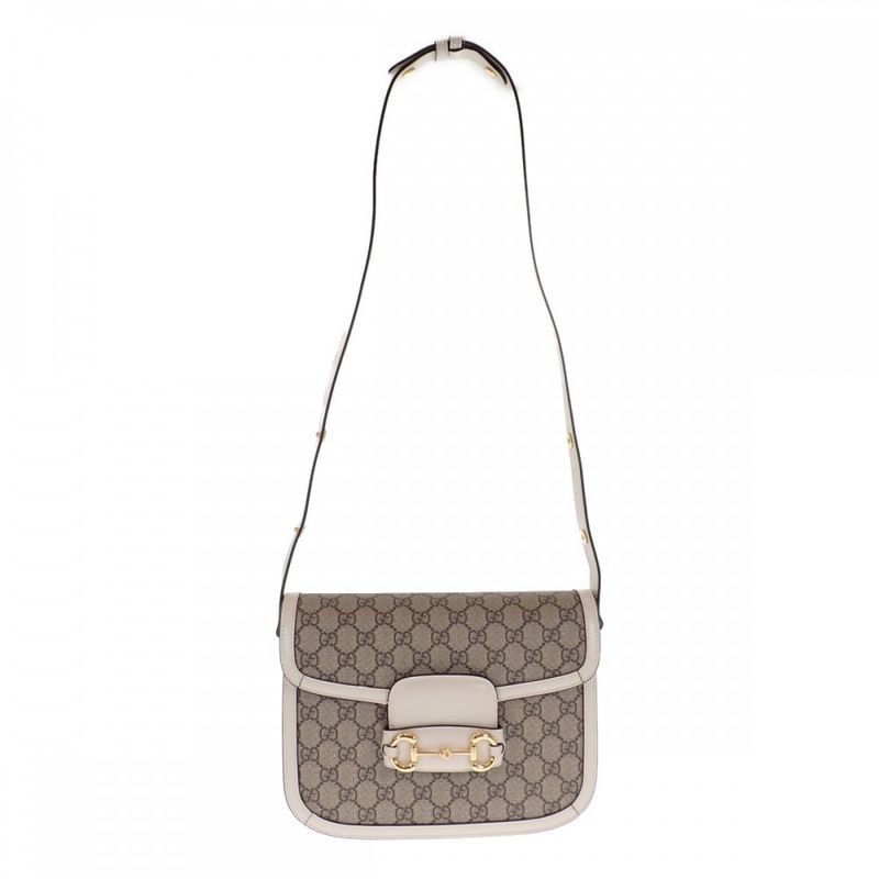 Gucci Horsebit 1955 602204_92tcg_9761 Shoulder Bag GG Supreme Beige Gold Ladies