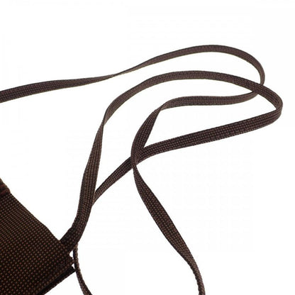 Hermes Her Line Pochette Shoulder Bag Canvas Brown Ladies Men's [AB Rank]