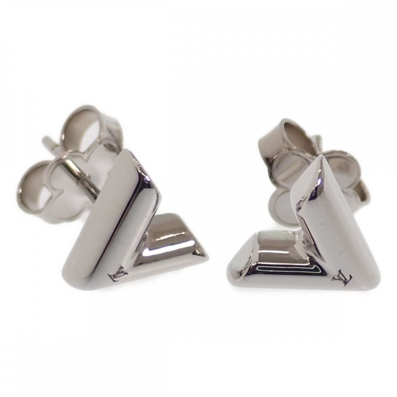 Louis Vuitton Escential V M63208 Earrings Metal Silver Ladies Gift Fashionable