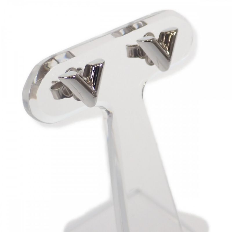 Louis Vuitton Escential V M63208 Earrings Metal Silver Ladies Gift Fashionable