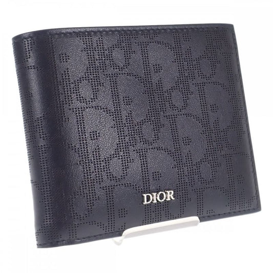 Dior Wallet With Coin Case 2esbc027vpd_h03e Bifold Wallet Calf Black Men's [SA