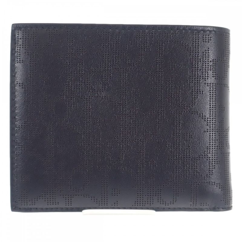 Dior Wallet With Coin Case 2esbc027vpd_h03e Bifold Wallet Calf Black Men's [SA