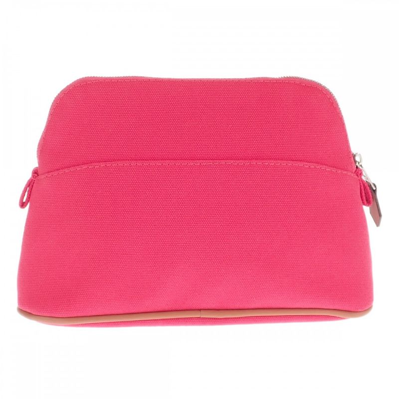 Hermes Bolide Mini 20 Pouch Canvas Leather Pink Ladies [AB Rank