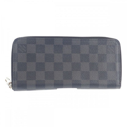 Louis Vuitton Zippy Wallet Vertical N63095 Damier Graphite Long Wallet Black