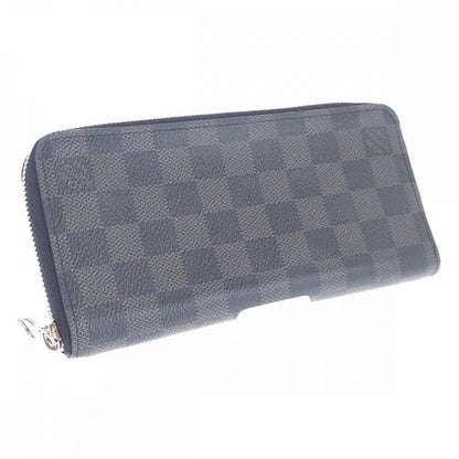 Louis Vuitton Zippy Wallet Vertical N63095 Damier Graphite Long Wallet Black