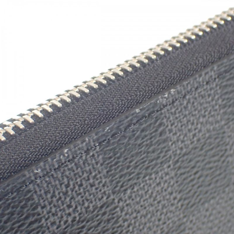Louis Vuitton Zippy Organizer NM N60111 Damier Graphite Long Wallet Black Men's