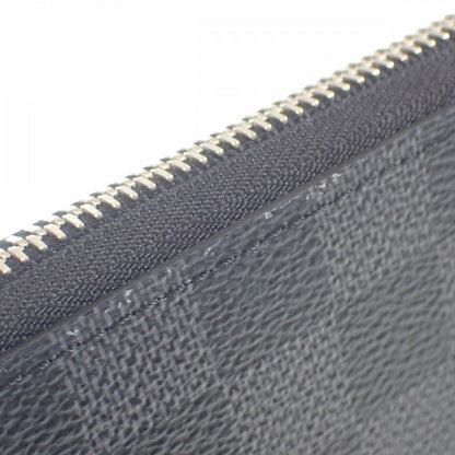 Louis Vuitton Zippy Organizer NM N60111 Damier Graphite Long Wallet Black Men's