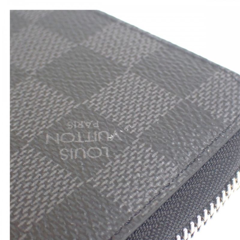Louis Vuitton Zippy Organizer NM N60111 Damier Graphite Long Wallet Black Men's