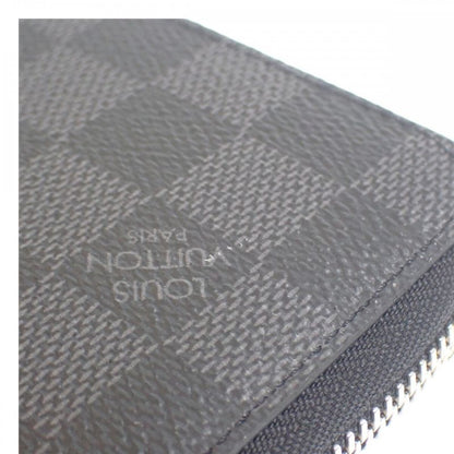 Louis Vuitton Zippy Organizer NM N60111 Damier Graphite Long Wallet Black Men's