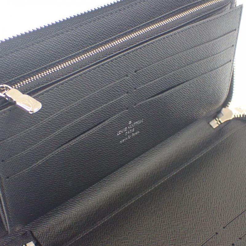 Louis Vuitton Zippy Organizer NM N60111 Damier Graphite Long Wallet Black Men's