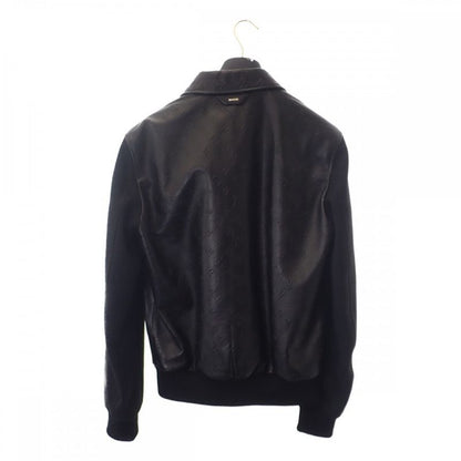 Louis Vuitton Embossed Jacket 1a9gos Monogram Blouson Lambskin Wool Noir Black