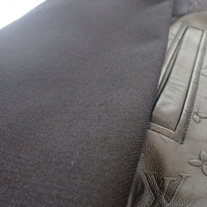 Louis Vuitton Embossed Jacket 1a9gos Monogram Blouson Lambskin Wool Noir Black