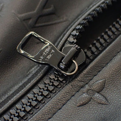 Louis Vuitton Embossed Jacket 1a9gos Monogram Blouson Lambskin Wool Noir Black