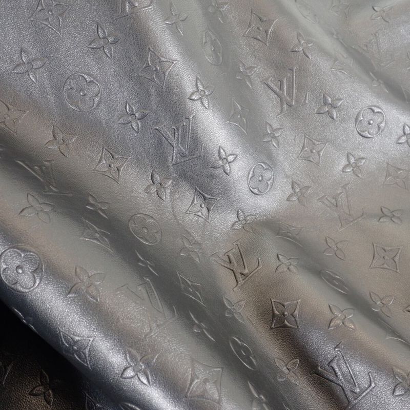 Louis Vuitton Embossed Jacket 1a9gos Monogram Blouson Lambskin Wool Noir Black