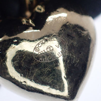 Chanel Coco Mark Heart Hoop Ab9094 Earrings Metal Gold Ladies [AB Rank]