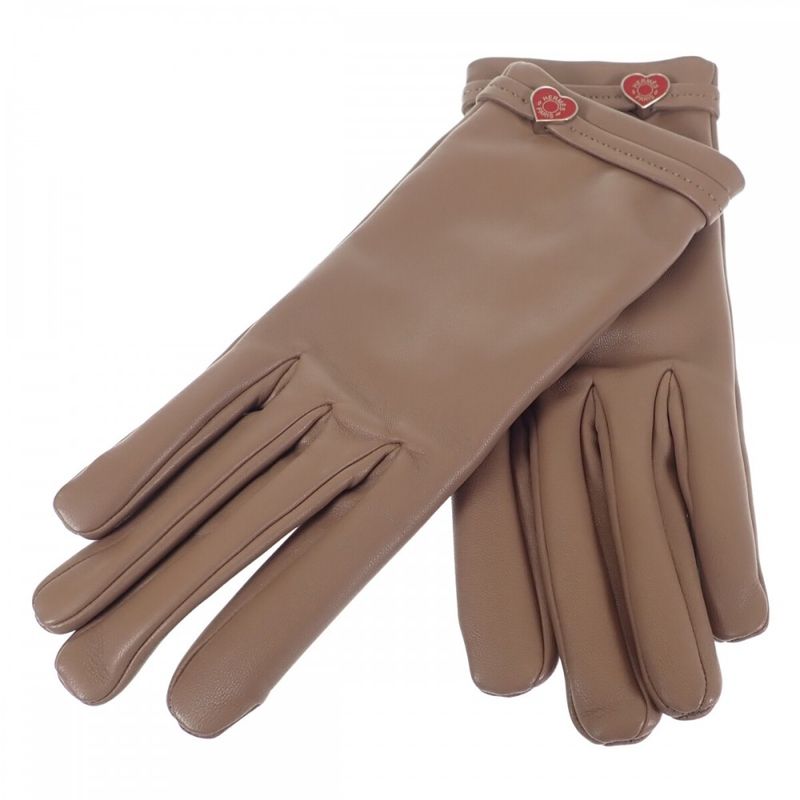 Hermes Dreamlove Gloves Gloves Anjomiro Etoupe Size 7 Women's [AB Rank]