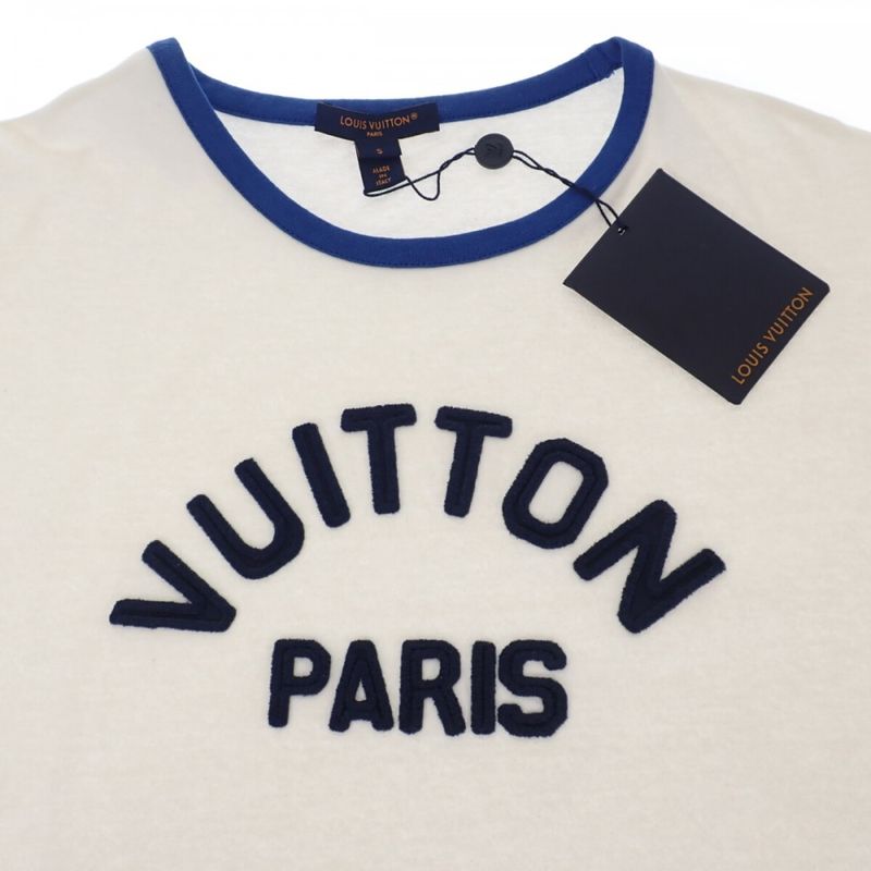 Louis Vuitton Paris Size S 1abcfo Short Sleeve T-shirt Cotton White Mens