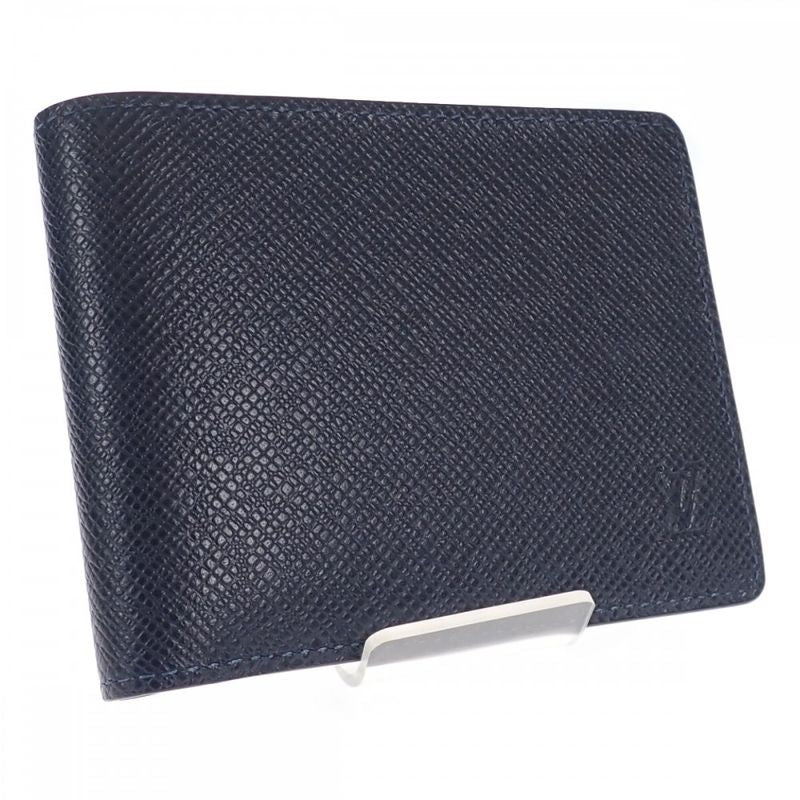 Louis Vuitton Portefeuille M30530 Bifold Wallet Taiga Blue Marlene Men's [grade