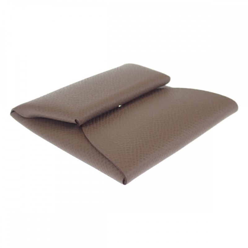 Hermes Bastia Coin Case Vaux Epson Etoupe Beige Ladies Gift Classy Cute Unused