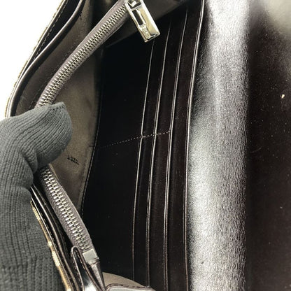 Fendi Zucchino Long Wallet Canvas Beige Brown Ladies Men Vintage Fashion USED