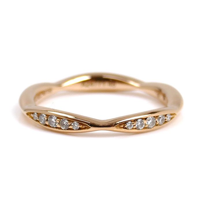 Chanel 18K Pink Gold Pink Gold Camellia Ring J10836 Diamond #8 48 2.4g Ladies