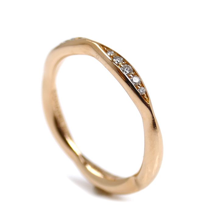 Chanel 18K Pink Gold Pink Gold Camellia Ring J10836 Diamond #8 48 2.4g Ladies