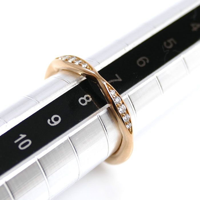 Chanel 18K Pink Gold Pink Gold Camellia Ring J10836 Diamond #8 48 2.4g Ladies