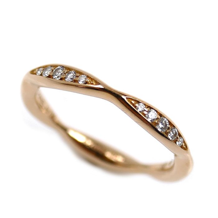 Chanel 18K Pink Gold Pink Gold Camellia Ring J10836 Diamond #8 48 2.4g Ladies