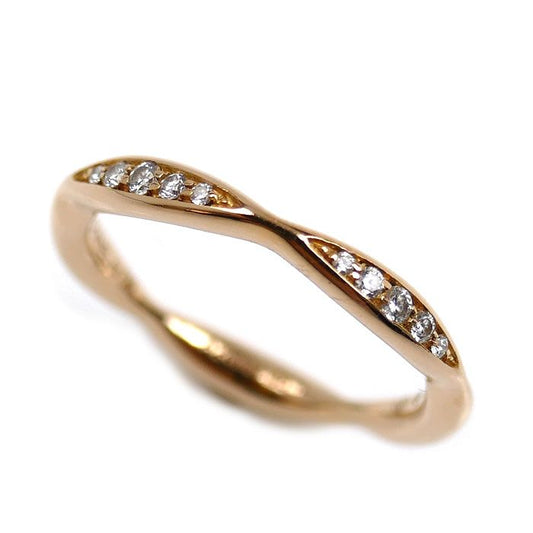 Chanel 18K Pink Gold Pink Gold Camellia Ring J10836 Diamond #8 48 2.4g Ladies