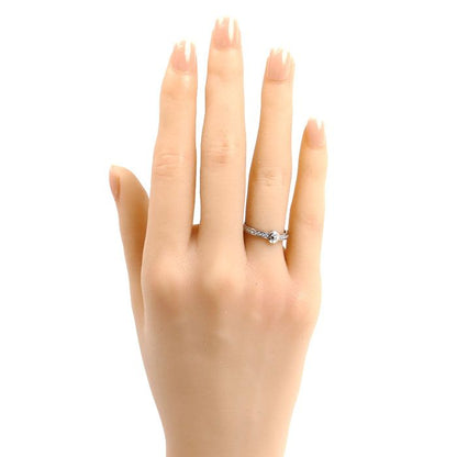 Chanel Pt950platinum Camellia Ring J11885 Diamond 9.5 Size 50 3.7g Ladies