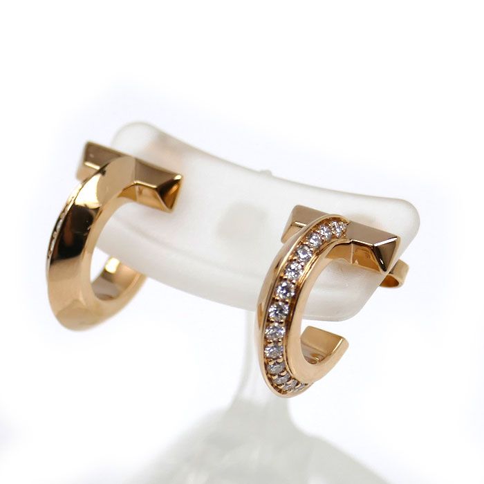 Tiffany & Co Tiffany & Co 18K Pink Gold Pink Gold T One Hoop Earrings 69782981