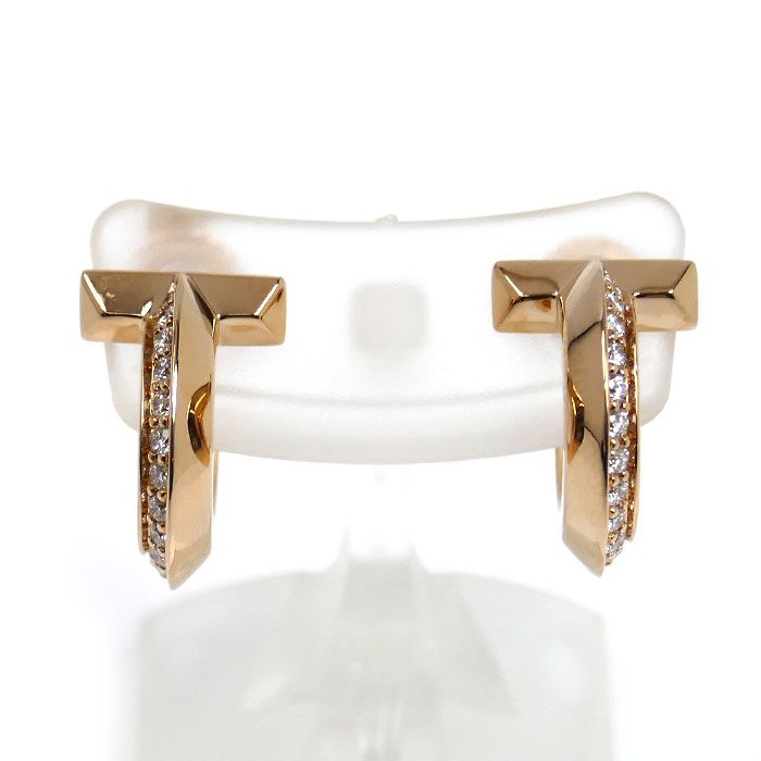 Tiffany & Co Tiffany & Co 18K Pink Gold Pink Gold T One Hoop Earrings 69782981