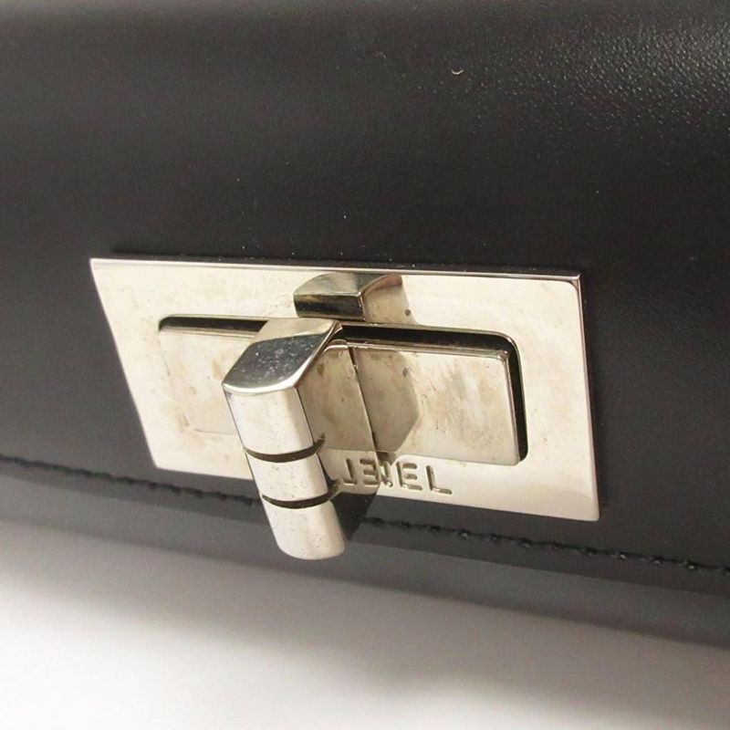 Chanel Leather Waist Bag Chain Pouch Black 80 32 AA