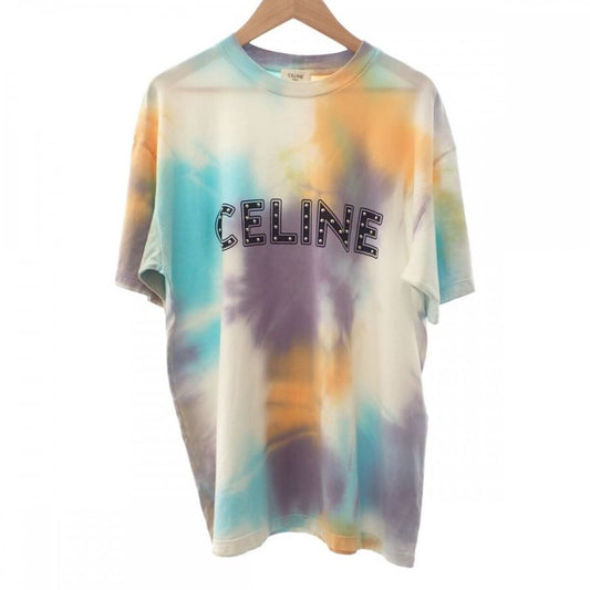 Celine Studded Logo Tie Dye XS 2x687957m.14ml Short Sleeve T-shirt Cotton