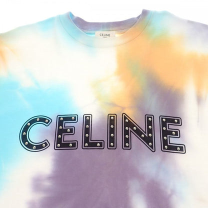 Celine Studded Logo Tie Dye XS 2x687957m.14ml Short Sleeve T-shirt Cotton