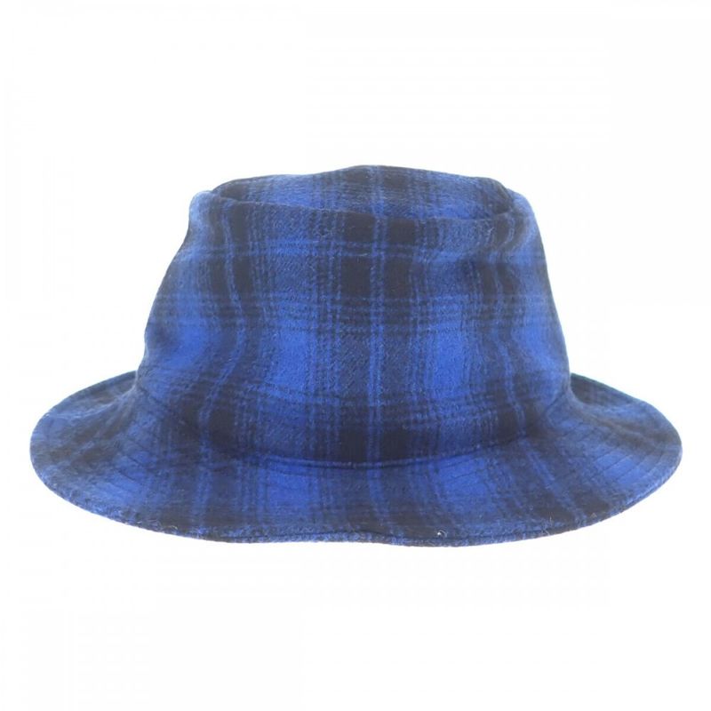 Celine Bucket Flannel Check S 2auo4994r.07rk Hat Wool Cotton Blue Men's Women's