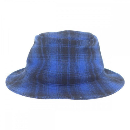 Celine Bucket Flannel Check S 2auo4994r.07rk Hat Wool Cotton Blue Men's Women's