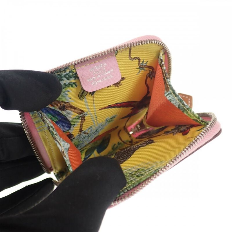 Hermes Azap Compact Mini Coin Case Vaux Epson Mauve Sylvestre Pink Ladies [AB