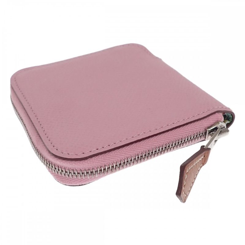 Hermes Azap Compact Mini Coin Case Vaux Epson Mauve Sylvestre Pink Ladies [AB