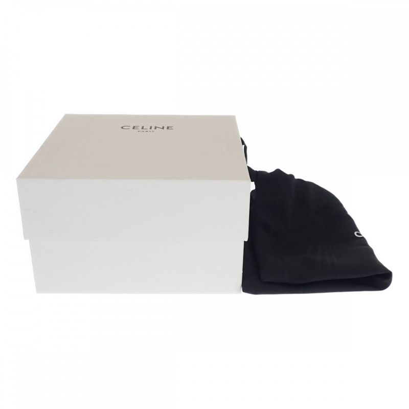 Celine Small Travel 10c762djp.01ta Pouch Polyurethane Leather White Gold